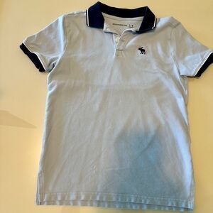 Abercrombie Kids Sky Blue Polo with Navy Accents